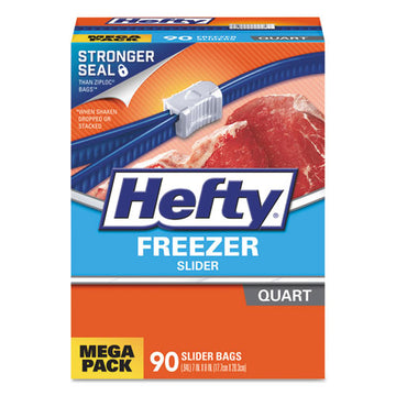 Hefty® Slider Bags, 1 Gal, 1.5 Mil, 10.56" X 11", Clear, 270-carton freeshipping - TVN Wholesale